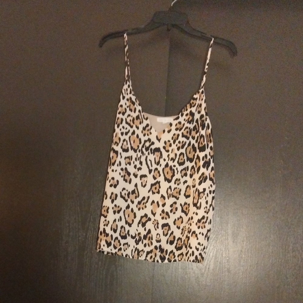 Cream and Black Sleeveless Crop Camisole